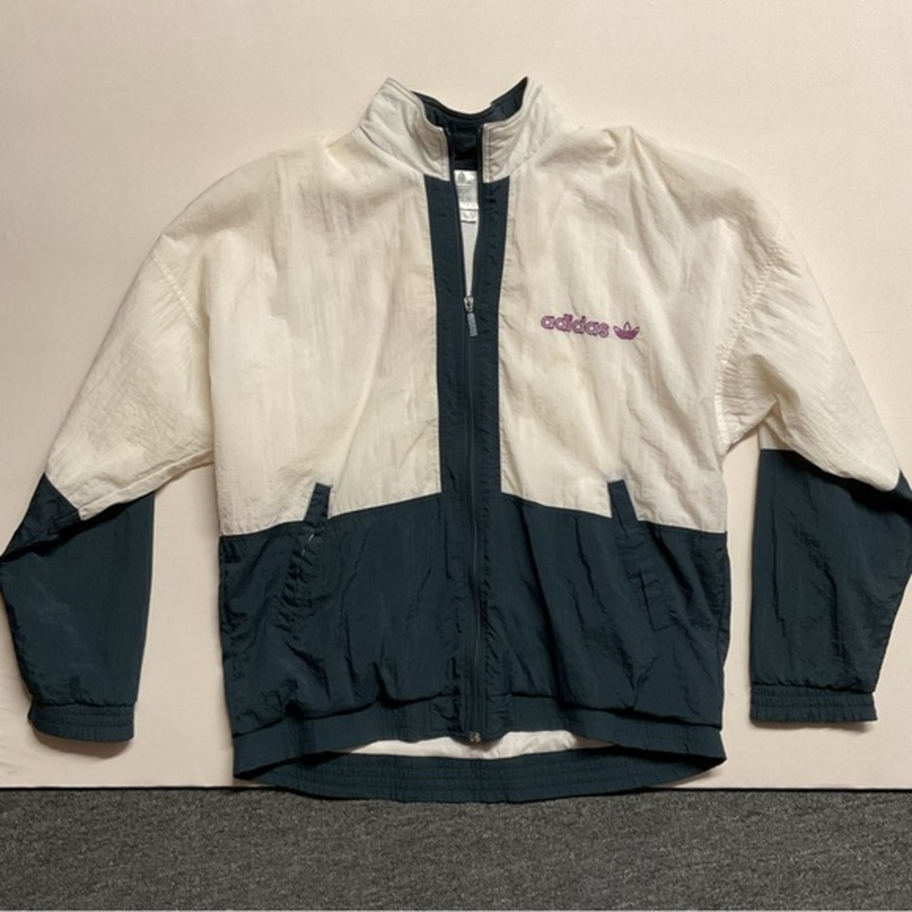 Adidas Blue & White Jacket/ Windbreaker